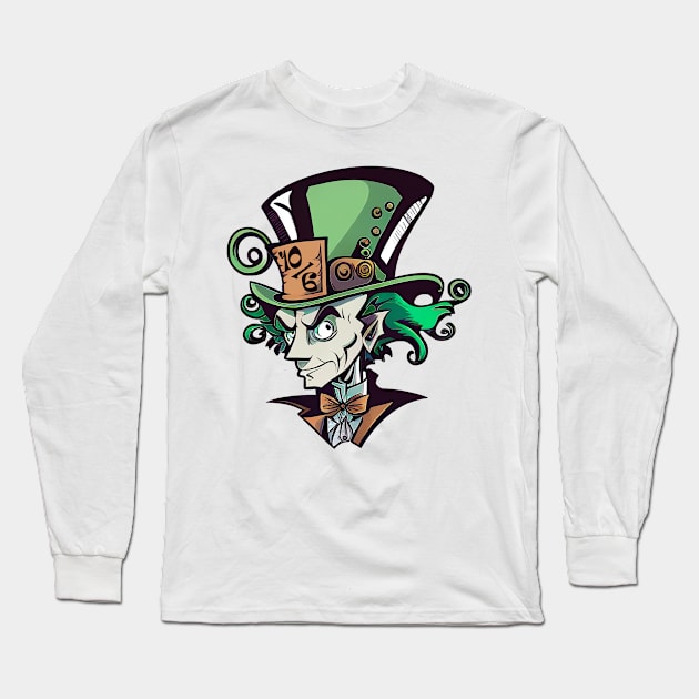 Mad Hatter Long Sleeve T-Shirt by How Hacks Happen